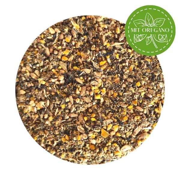 Hühnerfutter 25 kg Premium Legemehl PLUS mit Oregano - Geflügelfutter für Hühner, Gänse, Enten