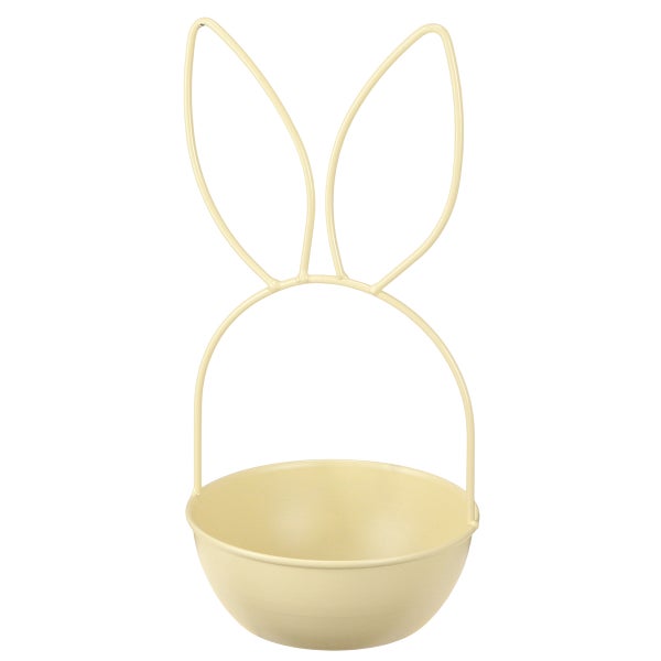 Dekorative Pflanzschale in Form eines Hasen mit Tragegriff