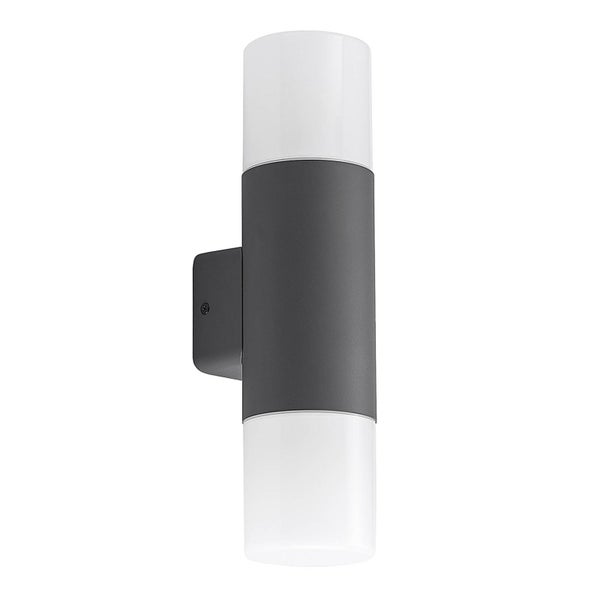 Lindby Wandleuchte außen Tabyn (spritzwassergeschützt (Modern) in Schwarz aus Aluminium (2 flammig, E27) - Außenwandleuchten Wandlampe Led Außenlampe Outdoor für Außenwand/Hauswand Haus