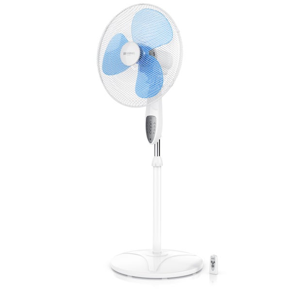 Brandson Standventilator 50W mit Standfuß höhenverstellbar, Ventilator mit Fernbedienung, Neigungswinkel 30°, 3 verschiedene Geschwindigkeitsstufen