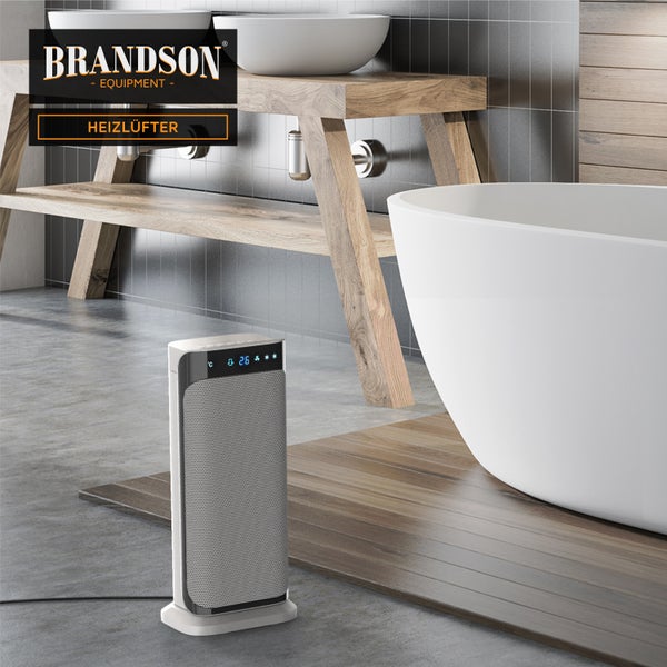 Brandson Heizlüfter 2000W, Keramikheizlüfter mit Fernbedienung, energiesparend & leise, Überhitzungsschutz, Automatische Abschaltung, Umkippschutz