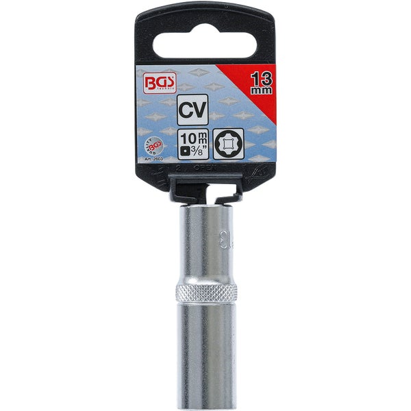 BGS Steckschlüssel-Einsatz Super Lock tief Antrieb Innenvierkant 10 mm (3/8) SW 13 mm - 2603