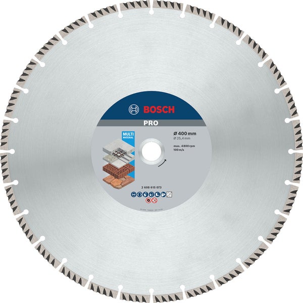 Verpackung einer Bosch Pro Multi Material Trennscheibe mit 400 Millimeter Durchmesser