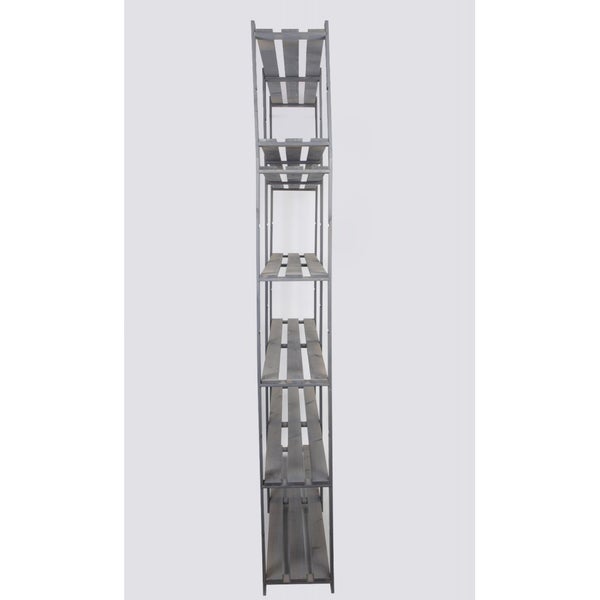 PROREGAL Holzregal Pinepeak HxBxT 220 x 170 x 28 cm 7 Fachboden 1,2 cm Dickes Kiefernholz Grau
