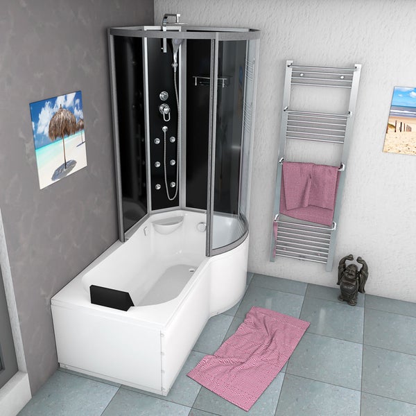 Wanne Dusche Kombination sw K50-L30-EC 170x100