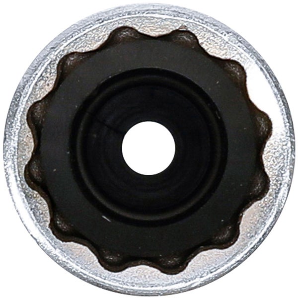 BGS Zündkerzen-Einsatz mit Haltegummi Zwölfkant, lang Antrieb Innenvierkant 10 mm (3/8) SW 16 mm - 2448