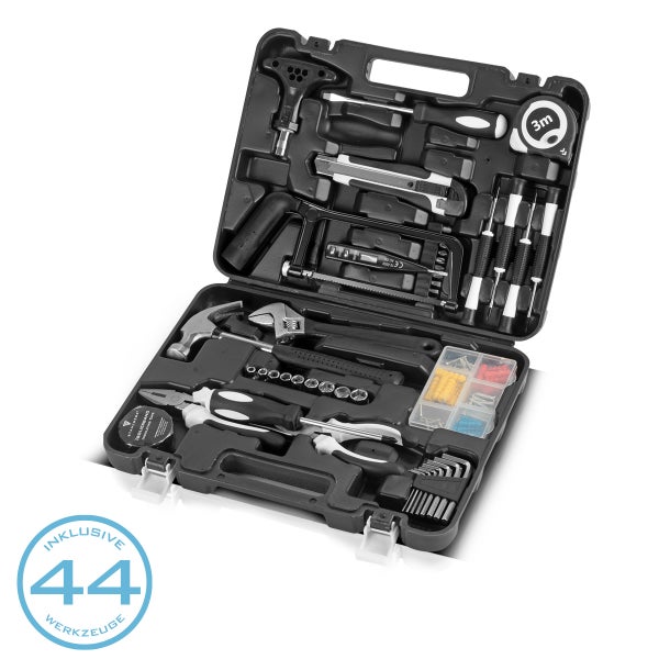 Heimwerker Set HTS-45 ST Werkzeugkasten mit 44-teiligem Werkzeug Set