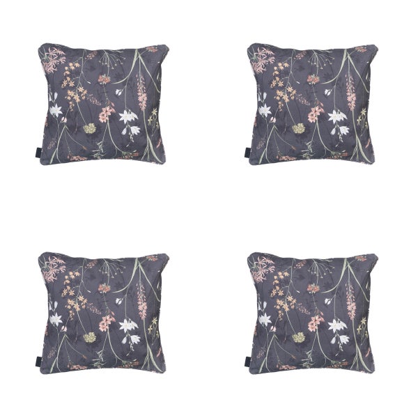 Dekokissen Donna grau Canvas Eco+ - Ca. 50x50 cm - 4er-Set