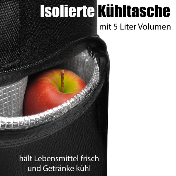 BigDean Einkaufstrolley klappbar mit Kühlfach - auch als Sackkarre nutzbar - Einkaufswagen mit extra großen Reifen