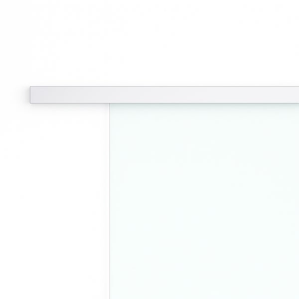 Detailansicht einer Glasschiebetür mit Beschlag