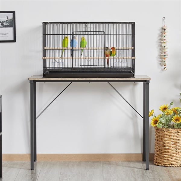 Yaheetech Vogelkäfig Stapelbarer , Schwarz