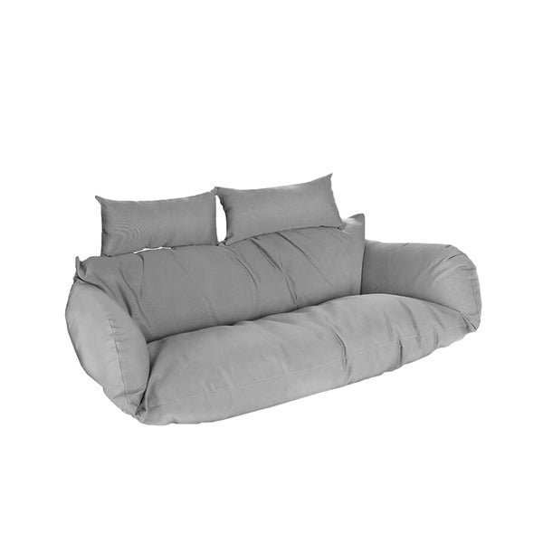 HOME DELXUE - Polyrattan Hängesessel TWIN - nur Kissen, Farbe: Grau