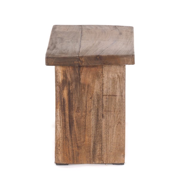 Hocker SCHEMEL 40 Mahagoni Massivholz 01 natur-vintage