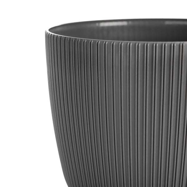 BigDean 5 Stück Blumentopf rund Übertopf Ø15 x H13 cm 1,8L Volumen – wetterfester Pflanztopf – mit Drainage-System aus bruchsicherem Kunststoff – Indoor + Outdoor geeigent – Made in Europe