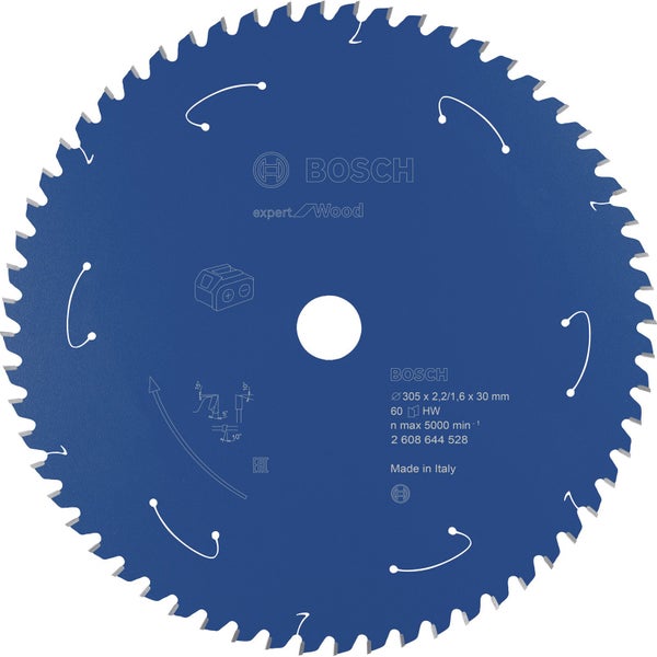 Bosch Kreissägeblatt Expert for Wood für Akku-Gehrungssägen 305 x 2,2 x 30 mm 60 - 2608644528