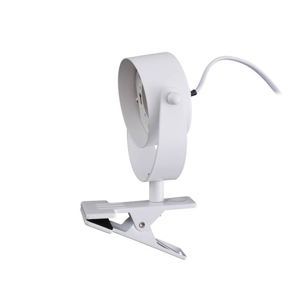 Weiße Klemmleuchte