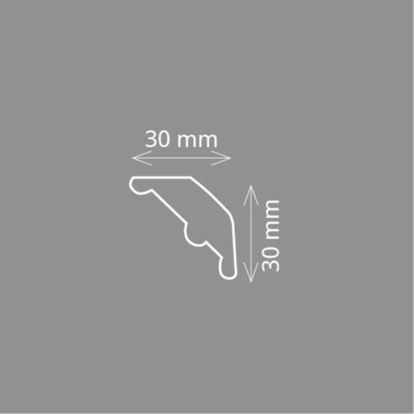 HOMESTAR Zierleiste Cosa (30 x 30 mm), Länge 2m