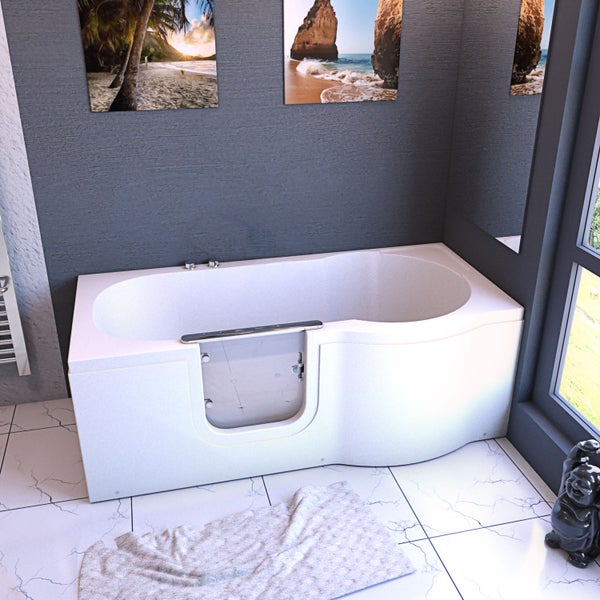 Senioren Wanne Sitzwanne mit Tür S12-AIR-L 170x85cm