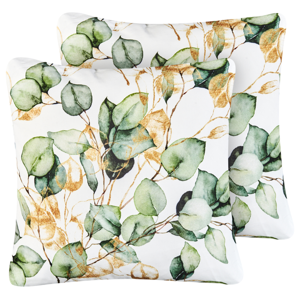 Gartenkissen 2er Set GLADE Pflanzenmuster 45 x 45 cm Bunt