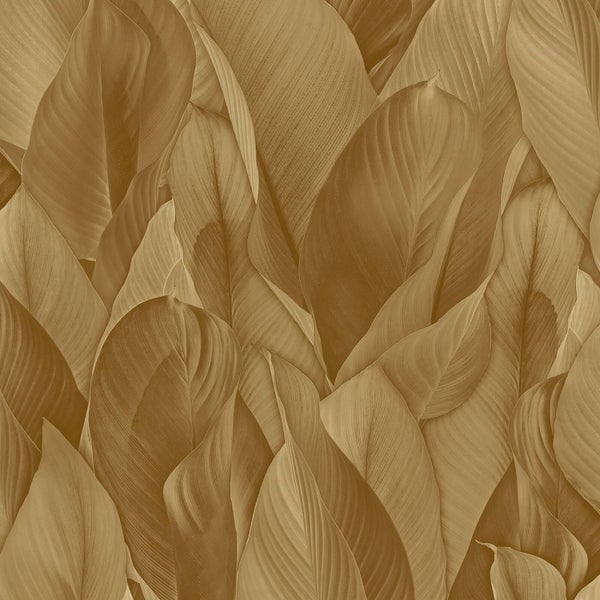 Zambaiti Tapete Blätter Gold - 53 cm x 10.05 m - 662245