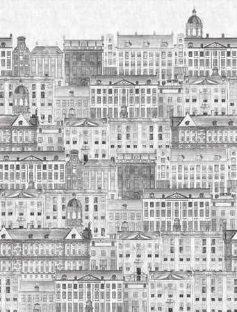 Tapete mit Häuserfassadenmuster