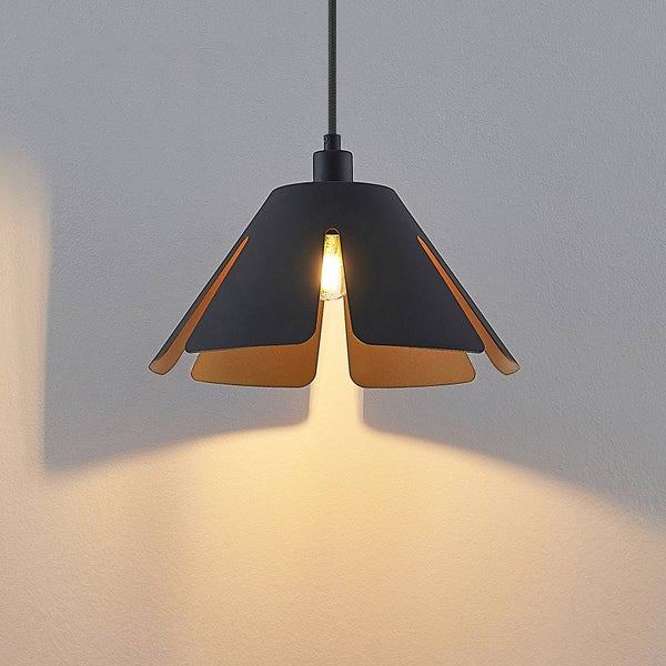 Lucande Pendelleuchte Jemmily (Design, Modern) in Schwarz aus Aluminium (1 flammig E14) - Design-Hängeleuchte Esstischlampe Hängelampe Hängeleuchte Wohnzimmerleuchte