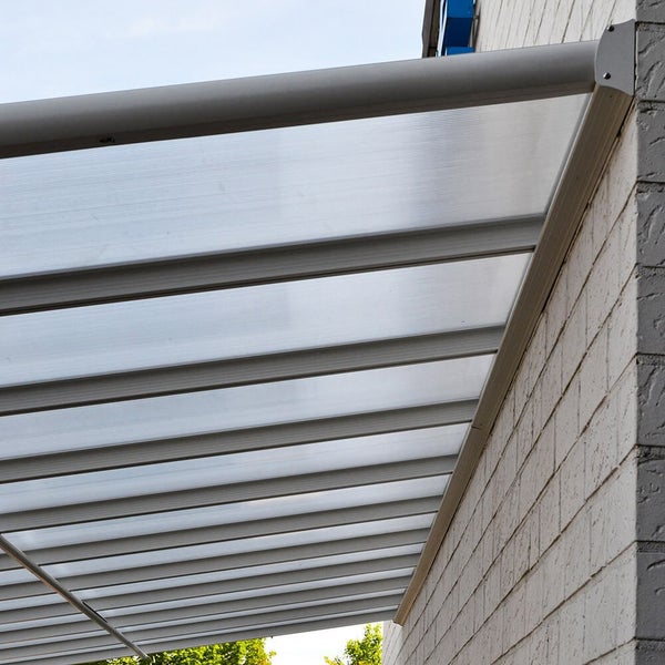 Home Deluxe - Terrassenüberdachung SOLIS - Weiß - B/T/H: 618 x 303 x 226/278 cm - inkl. Hohlkammerplatten, Montagematererial I Carport Pavillion Pergola