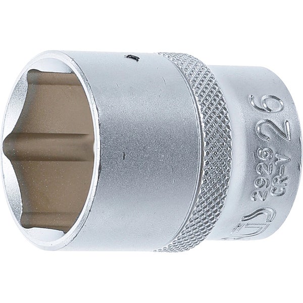 BGS Steckschlüssel-Einsatz Sechskant Antrieb Innenvierkant 12,5 mm (1/2) SW 26 mm - 2926