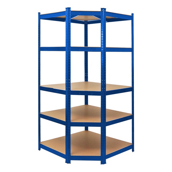 PROREGAL Mega Deal 1 x Eckregal & 2x Schwerlastregal Taurus HxBxT 180 x 180 x 60 cm Fachlast 175 kg Blau Kellerregal Steckregal Garagenregal