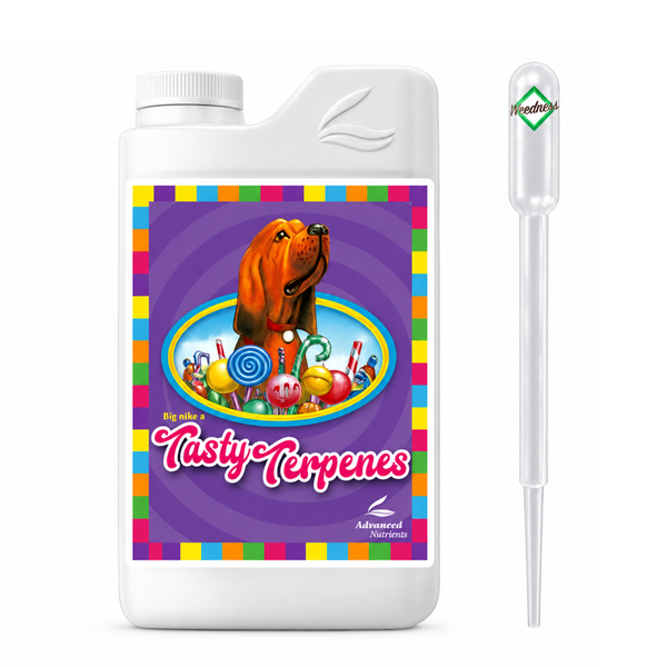 Flasche mit Pflanzennährstoff Tasty Terpenes von Advanced Nutrients mit Pipette