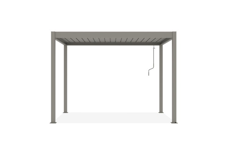 Pergola bioklimatisch aus Aluminium PIANA 297 x 195 x 218 cm selbsttragende - mit isolierten  verstellbares Lamellendach, taupefarbenem