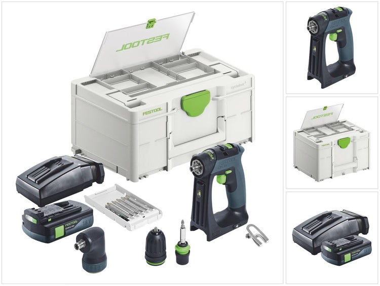 Festool CXS 18-Basic-Set Akku Bohrschrauber 18 V 40 Nm Brushless + 1x Akku 3,0 Ah + Ladegerät + Systainer