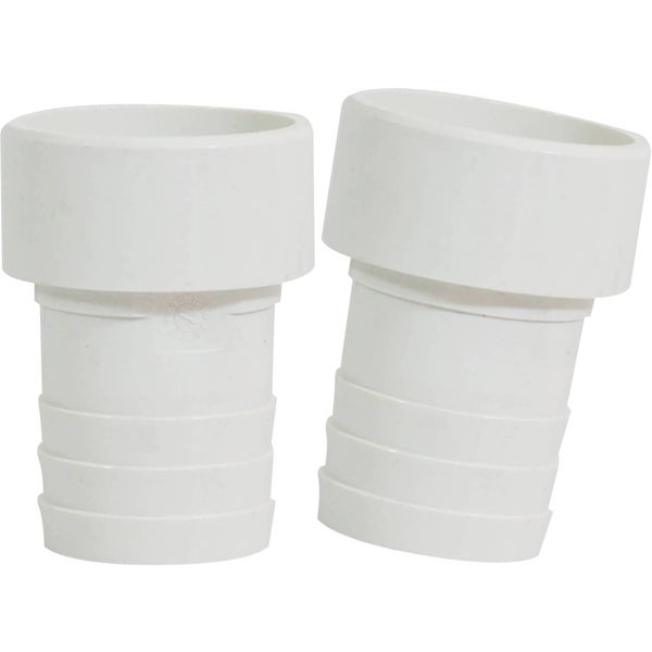 Zwei Schlauchtüllen aus Kunststoff