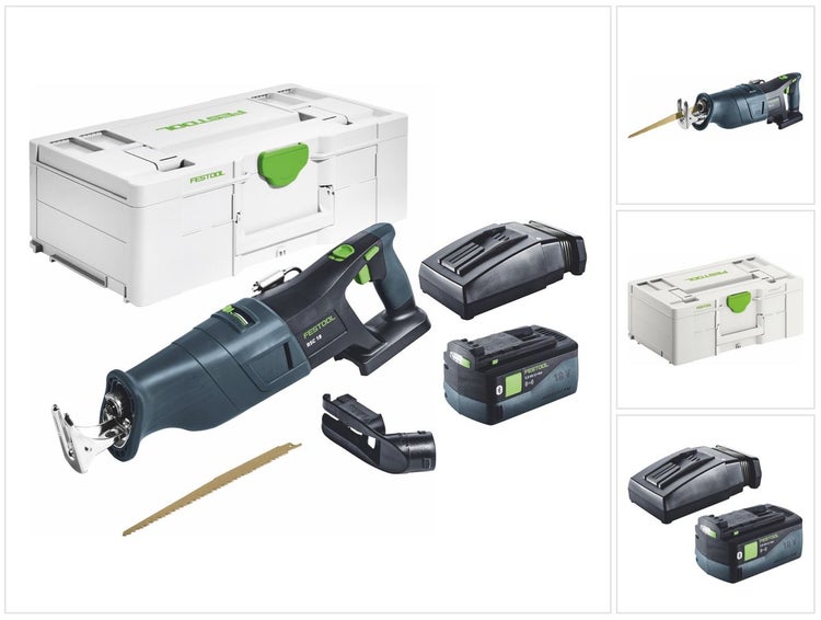 Festool RSC 18 EB-Basic Akku Säbelsäge 18 V Brushless + 1x Akku 5,0 Ah + Ladegerät + Systainer