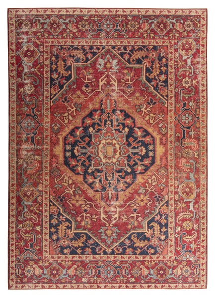 Weicher bedruckter Wohnzimmerteppich Cecilia Rot 70x140 cm