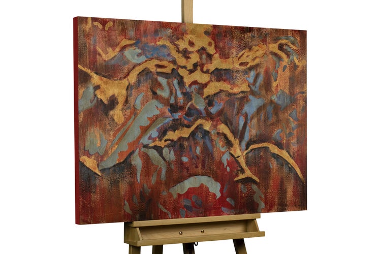 Handgemaltes Gemälde Acrylfarbe 100x70cm Rot