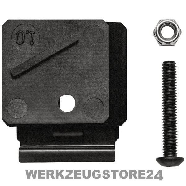 Befestigungsset bestehend aus Montageblock, Schraube und Mutter