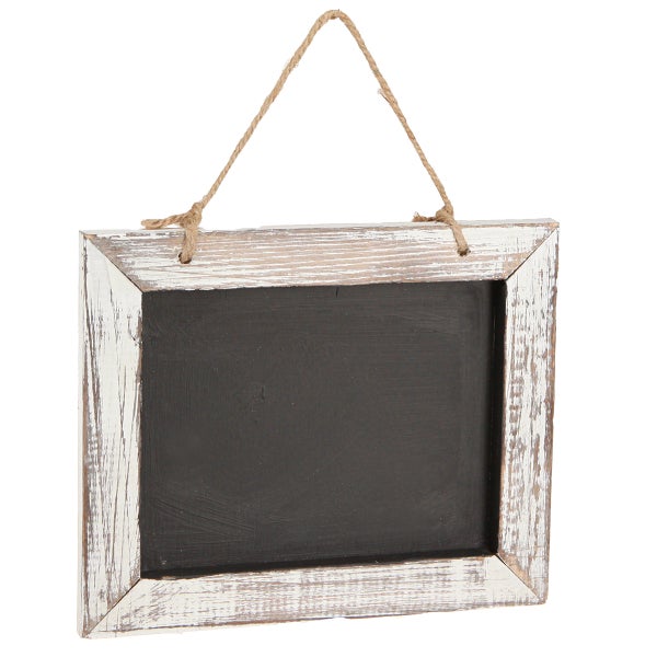Schiefertafel mit Holzrahmen und Aufhängeschnur