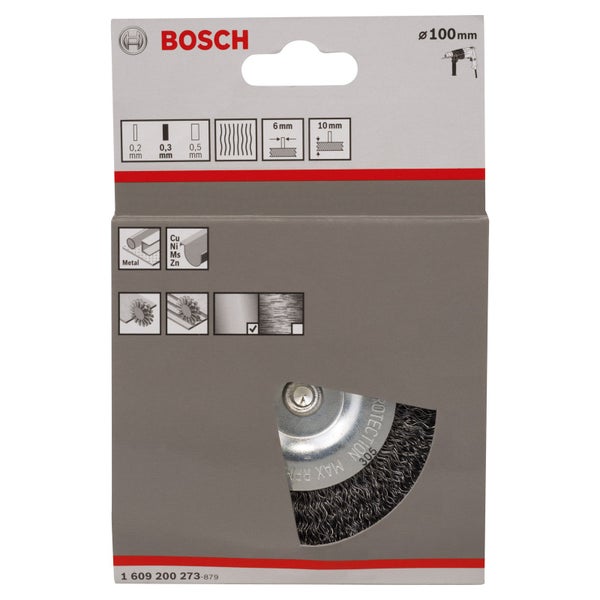 Bosch PRO Metal clean Scheibenbürste 100 x 0,30 mm gerader Schaft - 1609200273