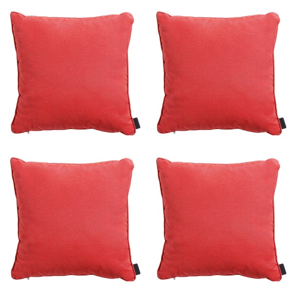 Dekokissen Panama ziegelrot - ca. 45x45 cm - 4er-Set