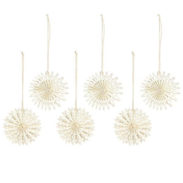Sechs Papiersterne zum Aufhängen