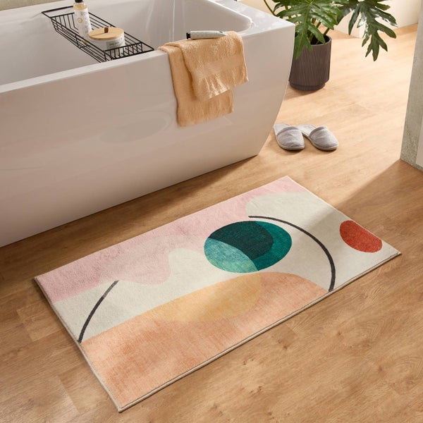 Farbenfrohe weiche Badematte Ariella Bunt 50x60 cm