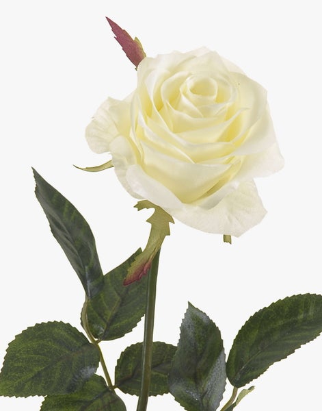 Künstliche rosa Hängegeranie in einem braunen Weidenkorb mit Metallkette.