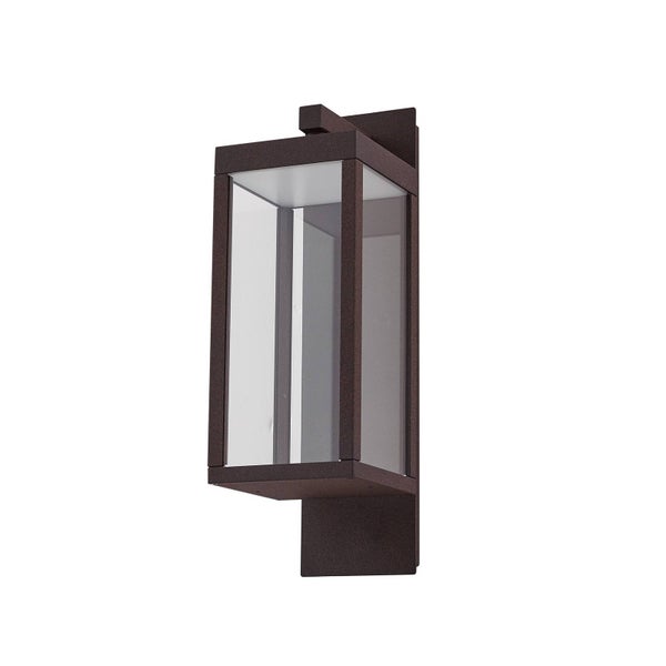 Lucande LED Wandleuchte außen Ferdinand (spritzwassergeschützt (Modern) in Braun aus Aluminium (1 flammig, ) - Außenwandleuchten Wandlampe Led Außenlampe Outdoor für