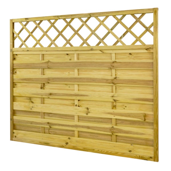 Holzzaun mit Rautenmuster