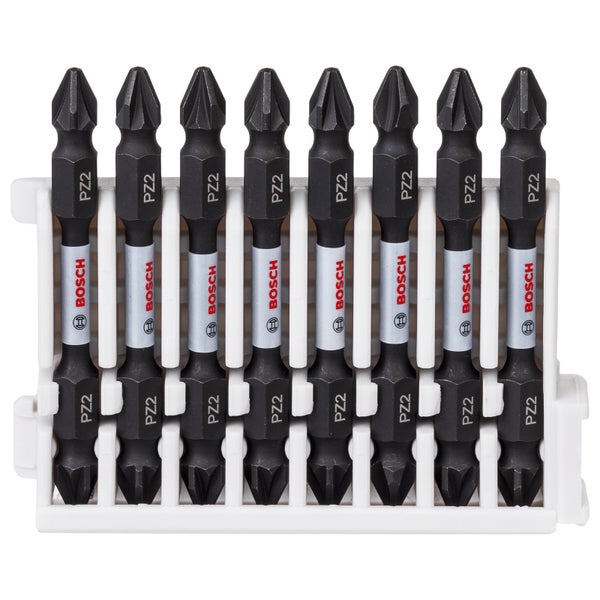 Bosch PRO Impact Schrauberbit mit Doppelklingen und Pick and Click-Einsätzen PZ2 65 mm 8-tlg. - 2608522338