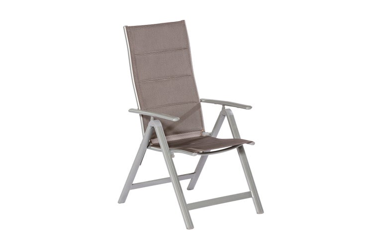 Taviano Gartenmöbelset 5tlg., Klappsessel, Tisch 150x90 cm, diamantbraun