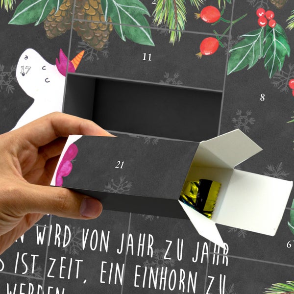 Mr. & Mrs. Panda Befüllbarer Adventskalender Einhorn Koffer - Schwarz