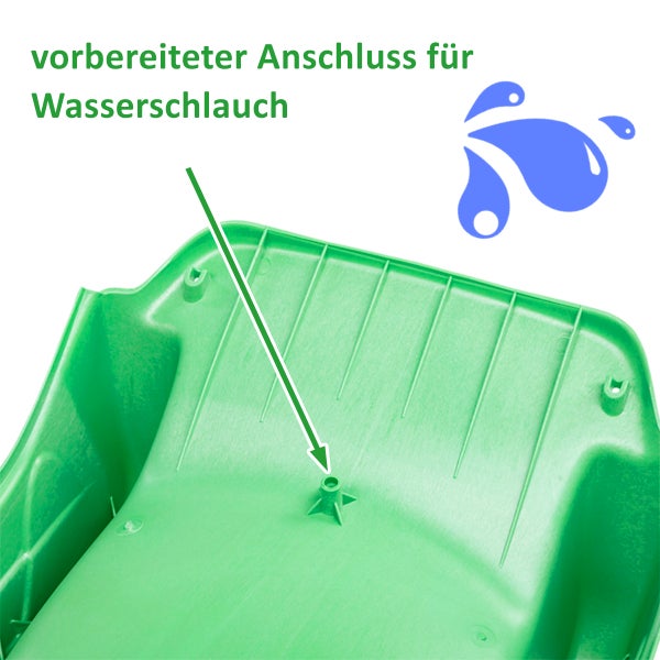 Ondsi24 Wellenrutsche Anbaurutsche 3,00 x 0,50 m Apfelgrün