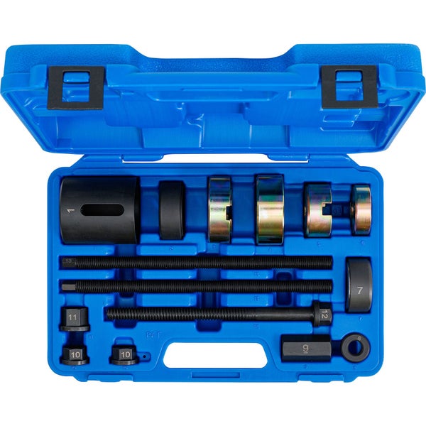 Blauer Werkzeugkoffer aus Kunststoff mit Tragegriff